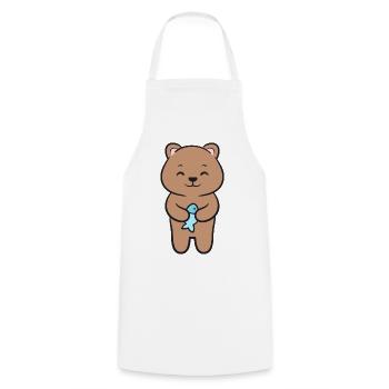 Ours Ours brun - Tablier de cuisine - blanc - Devant - AI Model Male 185 dark (185cm)