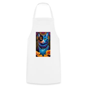 Chat merveilleux - Tablier de cuisine - blanc - Devant - AI Model Male 185 dark (185cm)