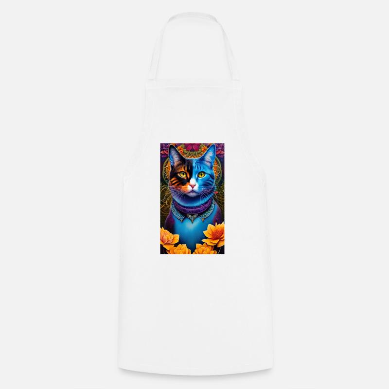 Wunderbare Katze - Kochschürze - Weiß