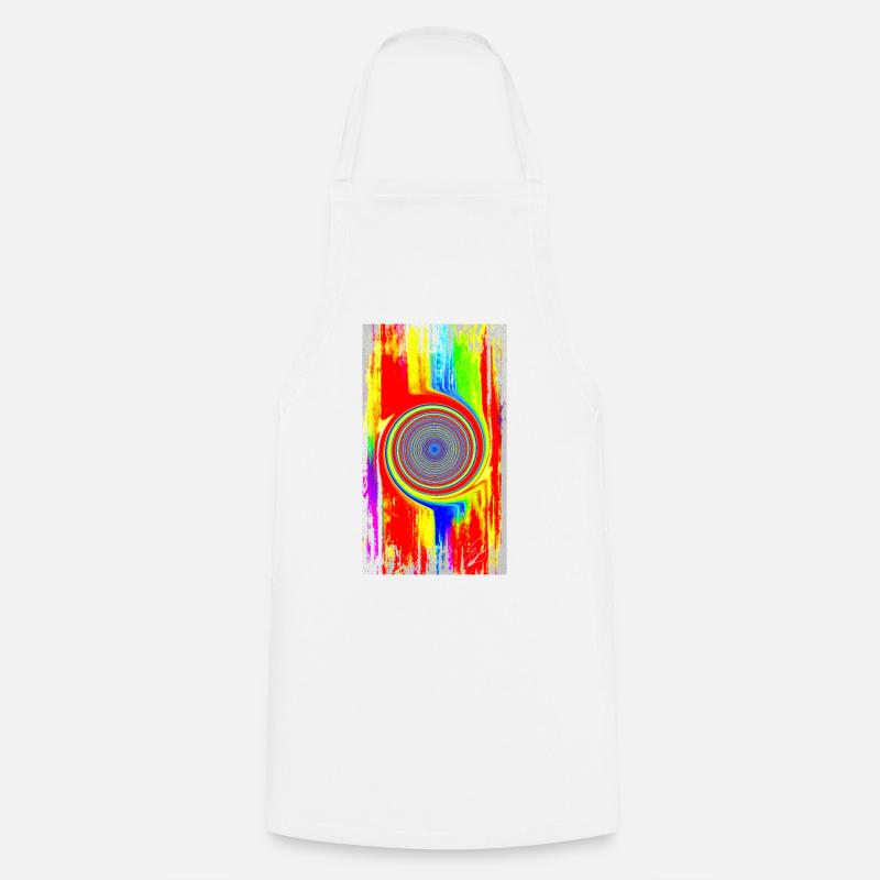 "LifeLine" Acrylic Paint by Marco Eckenbrecht - Cooking Apron - white