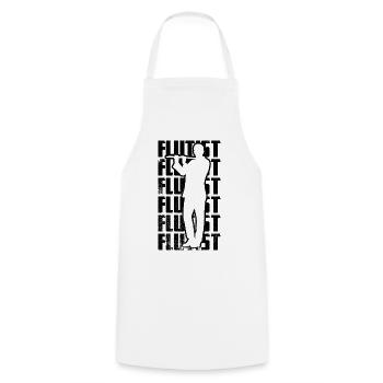 Flûtiste - Tablier de cuisine - blanc - Devant - AI Model Male 185 dark (185cm)