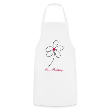 MERCI. MAÎTRESSE. MAÎTRE. MERCI MAÎTRESSE - Tablier de cuisine - blanc - Devant - AI Model Male 185 dark (185cm)