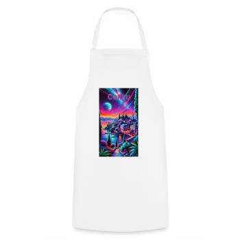 Corfu Greece cities design - Cooking Apron - white - Front - AI Model Male 185 dark (185cm)