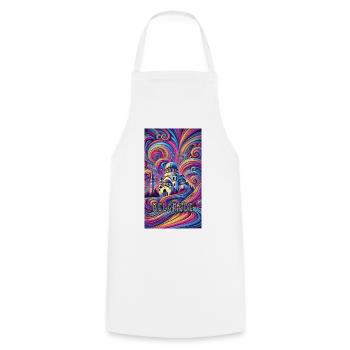 Belgrade Serbia Panorama Design - Cooking Apron - white - Front - AI Model Male 185 dark (185cm)