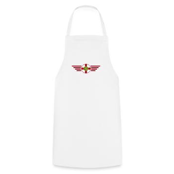 J’aime Aurigny, T-shirt design de style élégance - Tablier de cuisine - blanc - Devant - AI Model Male 185 dark (185cm)