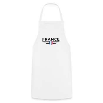 I Love France Elegance Style Design Outfits - Cooking Apron - white - Front - AI Model Male 185 dark (185cm)