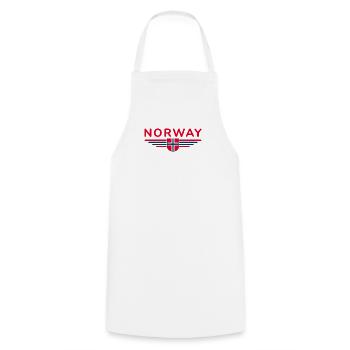 J’aime la tenue T-shirt design Norvège - Tablier de cuisine - blanc - Devant - AI Model Male 185 dark (185cm)