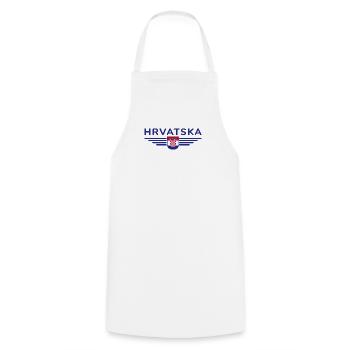 J’aime la Croatie, T-shirt design de style élégance - Tablier de cuisine - blanc - Devant - AI Model Male 185 dark (185cm)