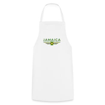 Ich liebe Jamaika, Outfit T-Shirt Design Geschenk - Kochschürze - Weiß - Vorne - AI Model Male 185 dark (185cm)