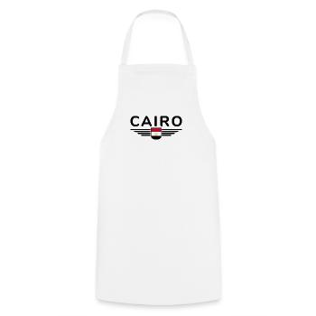 Egypt Cairo Fan Outfit T Shirt Design Fashion - Cooking Apron - white - Front - AI Model Male 185 dark (185cm)