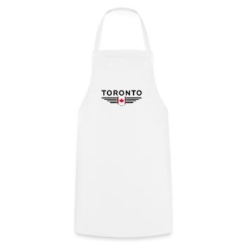 Toronto Fan T-Shirt for Canada Lovers - Cooking Apron - white - Front - AI Model Male 185 dark (185cm)