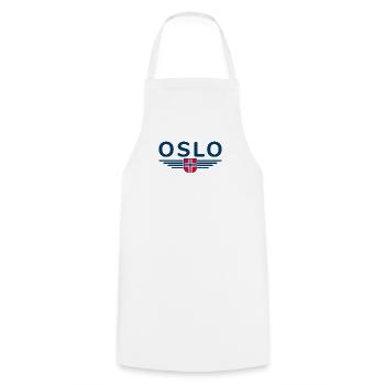 Oslo T-shirt for fans and Norway lovers - Cooking Apron - white - Front - AI Model Male 185 dark (185cm)