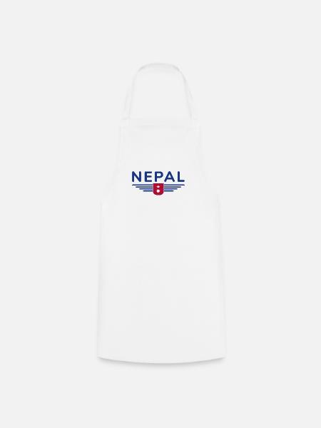 Nepal Design – Himalayan Adventure - Cooking Apron - white