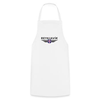 T-shirt Reykjavík – La ville des aurores boréales - Tablier de cuisine - blanc - Devant - AI Model Male 185 dark (185cm)