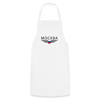 Moscow T-Shirt – Metropolis of Elegance - Cooking Apron - white - Front - AI Model Male 185 dark (185cm)