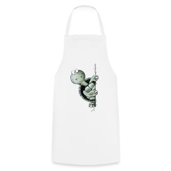 Look Look Turtle Wild Animal Domestic Turtle - Cooking Apron - white - Front - AI Model Male 185 dark (185cm)