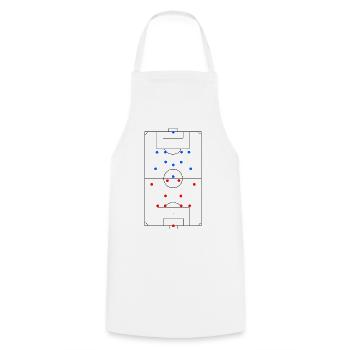 Unisex Design Fußballfeld Taktik - Kochschürze - Weiß - Vorne - AI Model Male 185 dark (185cm)