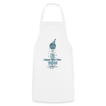Happy New Year 2026 Party Celebration Design - Cooking Apron - white - Front - AI Model Male 185 dark (185cm)