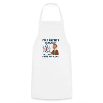Physics Joke - Cooking Apron - white - Front - AI Model Male 185 dark (185cm)