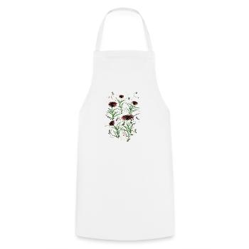 Abstrakte Wildblumen Grunge Illustration - Kochschürze - Weiß - Vorne - AI Model Male 185 dark (185cm)
