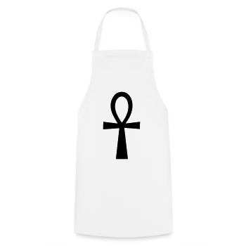 ankh symbol - Tablier de cuisine - blanc - Devant - AI Model Male 185 dark (185cm)