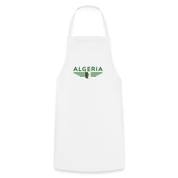 Algeria Design – Pride of North Africa - Cooking Apron - white - Front - AI Model Male 185 dark (185cm)