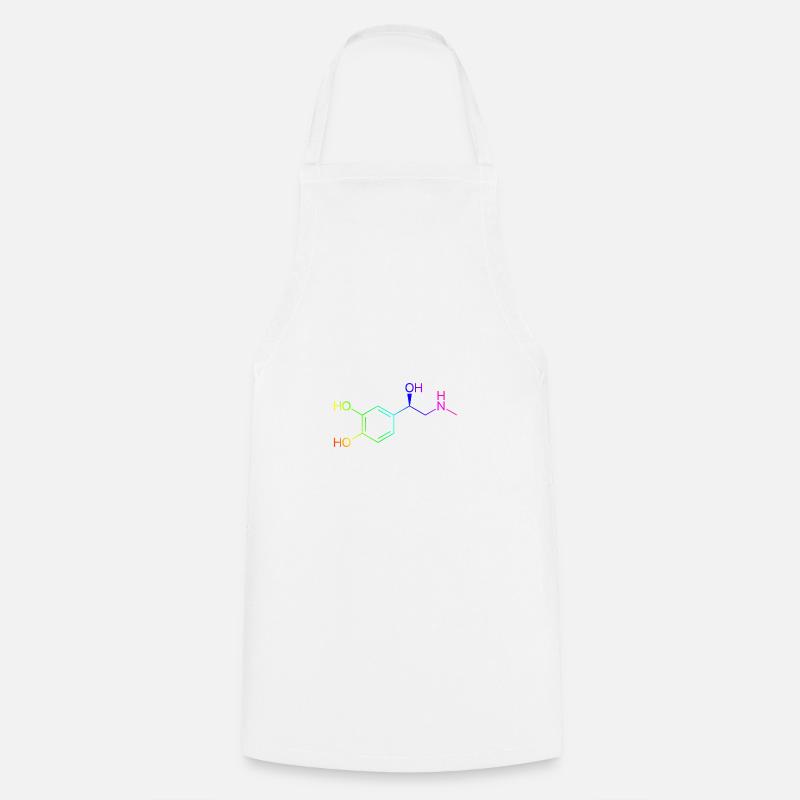 Adrenaline molecule - rainbow colors - Cooking Apron - white