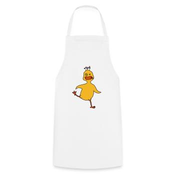Drunken Duck - Cooking Apron - white - Front - AI Model Male 185 dark (185cm)