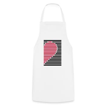 heart partner shirt right - Cooking Apron - white - Front - AI Model Male 185 dark (185cm)