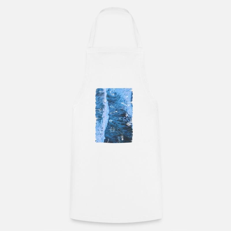 OCEAN - Cooking Apron - white
