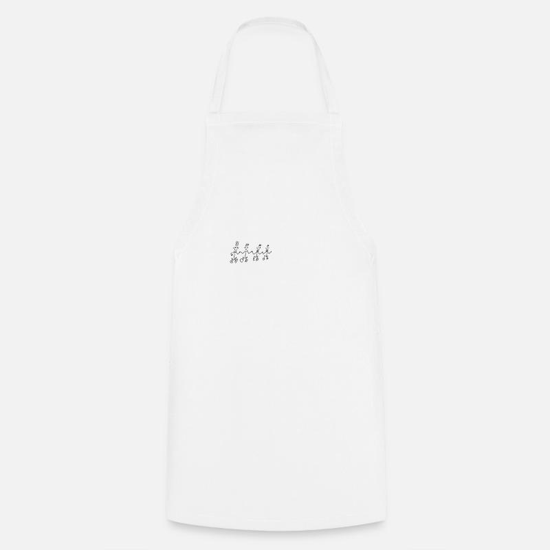 stick figures - Cooking Apron - white