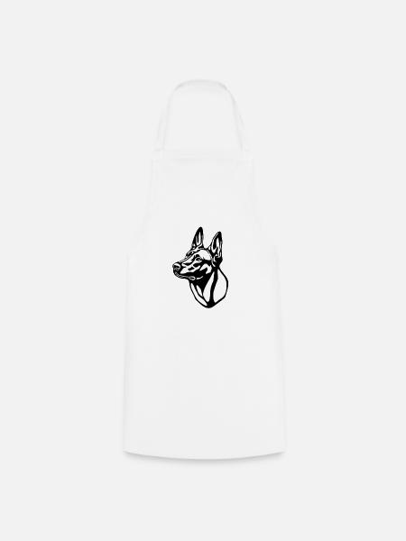 1 Malinois WHITEBackgroundohnetext - Kochschürze - Weiß