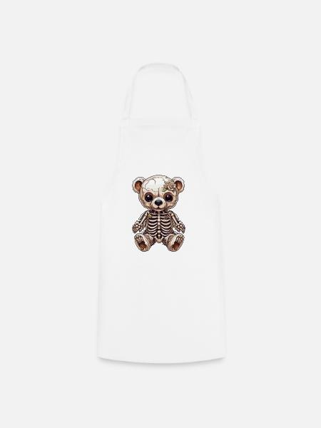 Teddybär / Kuscheltier / Stofftier / Geschenkidee - Kochschürze - Weiß