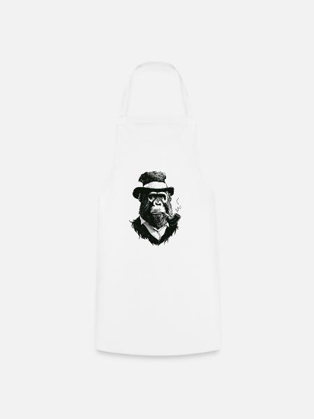 Lincoln Ape - Kochschürze - Weiß