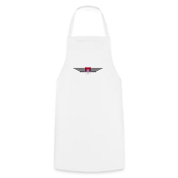 Design Serbie – Fierté et passion - Tablier de cuisine - blanc - Devant - AI Model Male 185 dark (185cm)