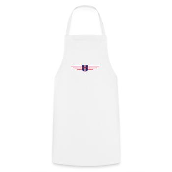 Iceland T-Shirt – Magic of the Northern Lights - Cooking Apron - white - Front - AI Model Male 185 dark (185cm)