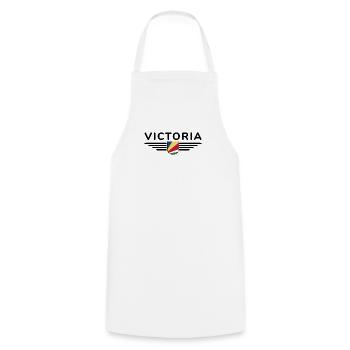 Victoria Seychelles fans: Stylish shirts - Cooking Apron - white - Front - AI Model Male 185 dark (185cm)