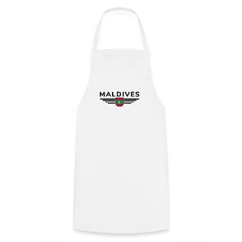 Maldives Fans: Exclusive Shirts - Cooking Apron - white - Front - AI Model Male 185 dark (185cm)