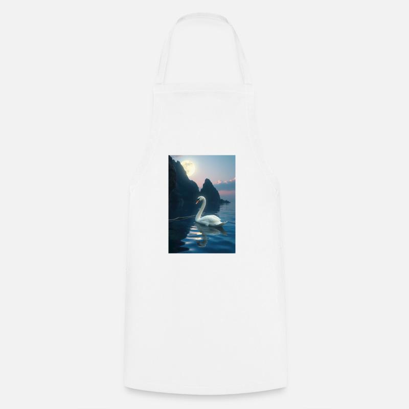 Swan style - Cooking Apron - white