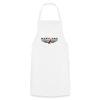 Maryland Fan T-Shirt – Perfect for fans! - Cooking Apron - white - Front - AI Model Male 185 dark (185cm)