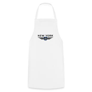 T-shirt de supporter de New York – Parfait pour les fans ! - Tablier de cuisine - blanc - Devant - AI Model Male 185 dark (185cm)