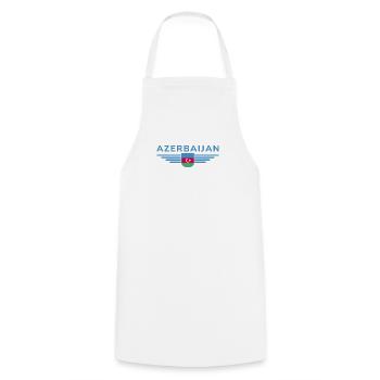 Azerbaijan Design – For Fans & Travelers - Cooking Apron - white - Front - AI Model Male 185 dark (185cm)
