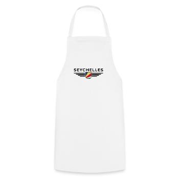 Seychelles fans: T-shirts for island dreams - Cooking Apron - white - Front - AI Model Male 185 dark (185cm)