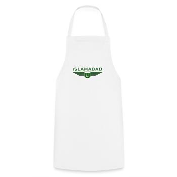 Islamabad Design – Style de la capitale - Tablier de cuisine - blanc - Devant - AI Model Male 185 dark (185cm)