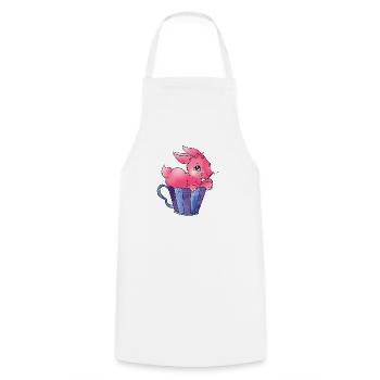 Spreadshirt Easter bunny in cup2 - Cooking Apron - white - Front - AI Model Male 185 dark (185cm)