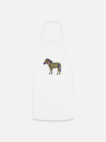 Zebra - Kochschürze - Weiß