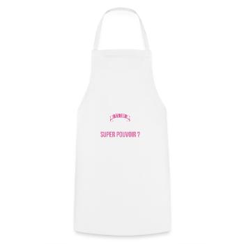 Danielle super pouvoir femme - Tablier de cuisine - blanc - Devant - AI Model Male 185 dark (185cm)