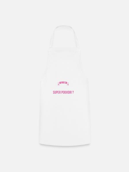 Vanessa super pouvoir femme - Tablier de cuisine - blanc