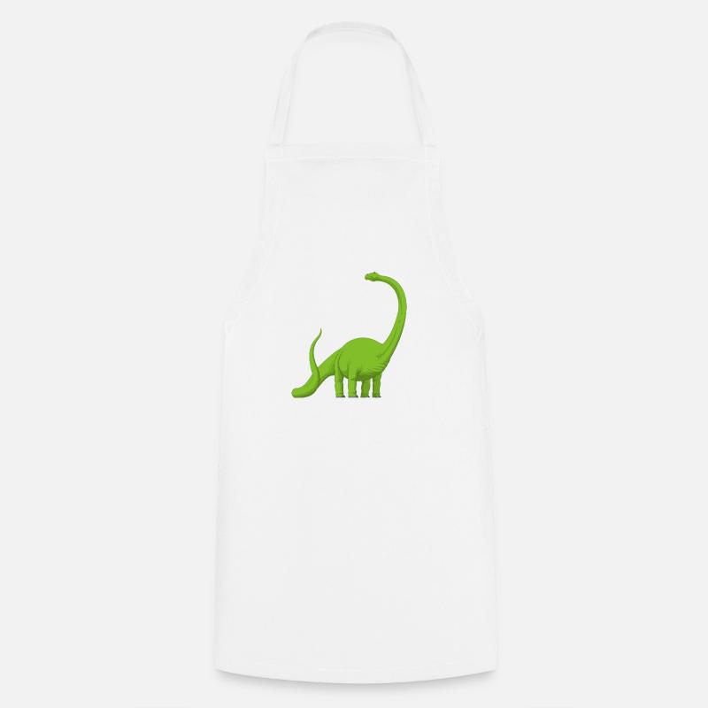 Dinosaurs: Comic Diplodocus - Cooking Apron - white
