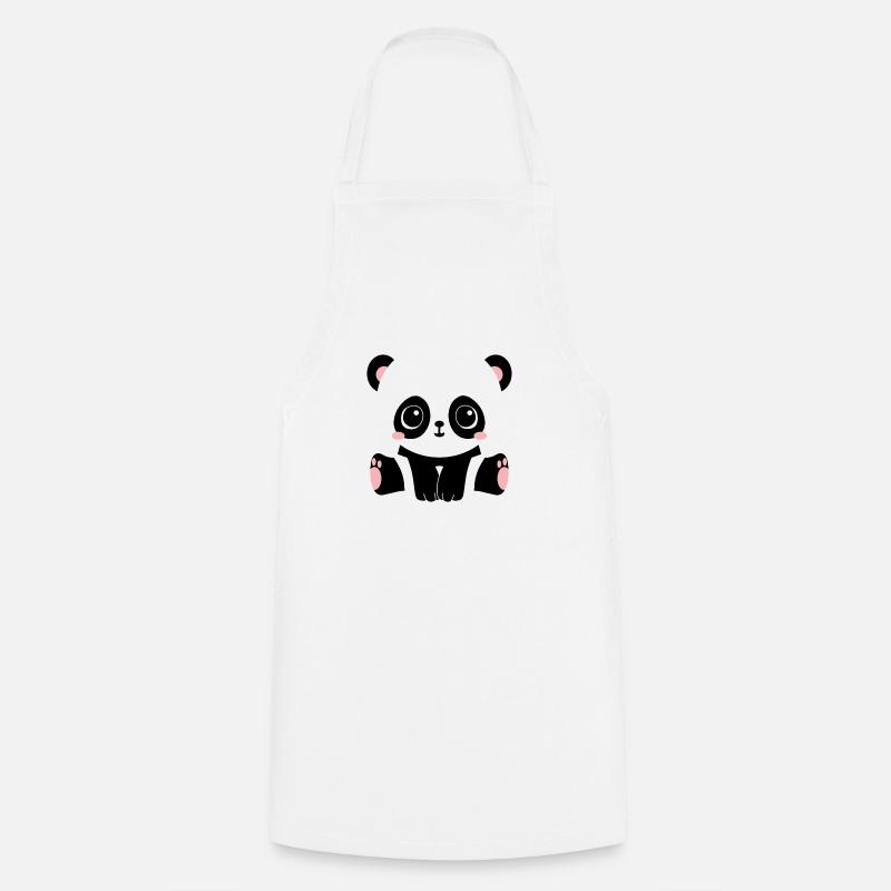 Panda - Kochschürze - Weiß